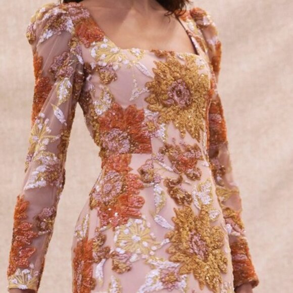 HELSI Kristen Square-Neck Floral Applique Mini Dress - Picture 3 of 7